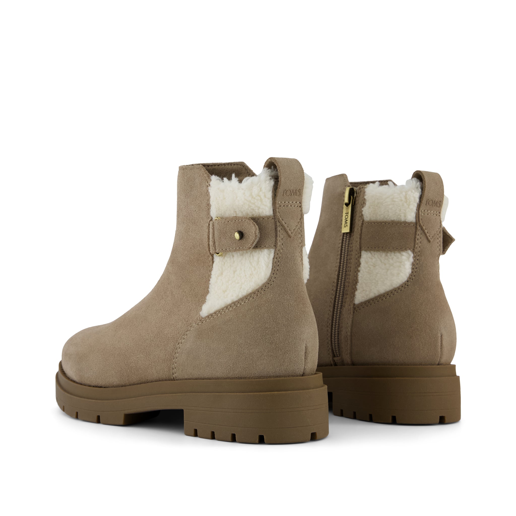 Astrid Boot - Water Repellent Dune Grey Suede Back View