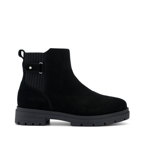 Astrid Boot - Water Repellent Black Suede Side View