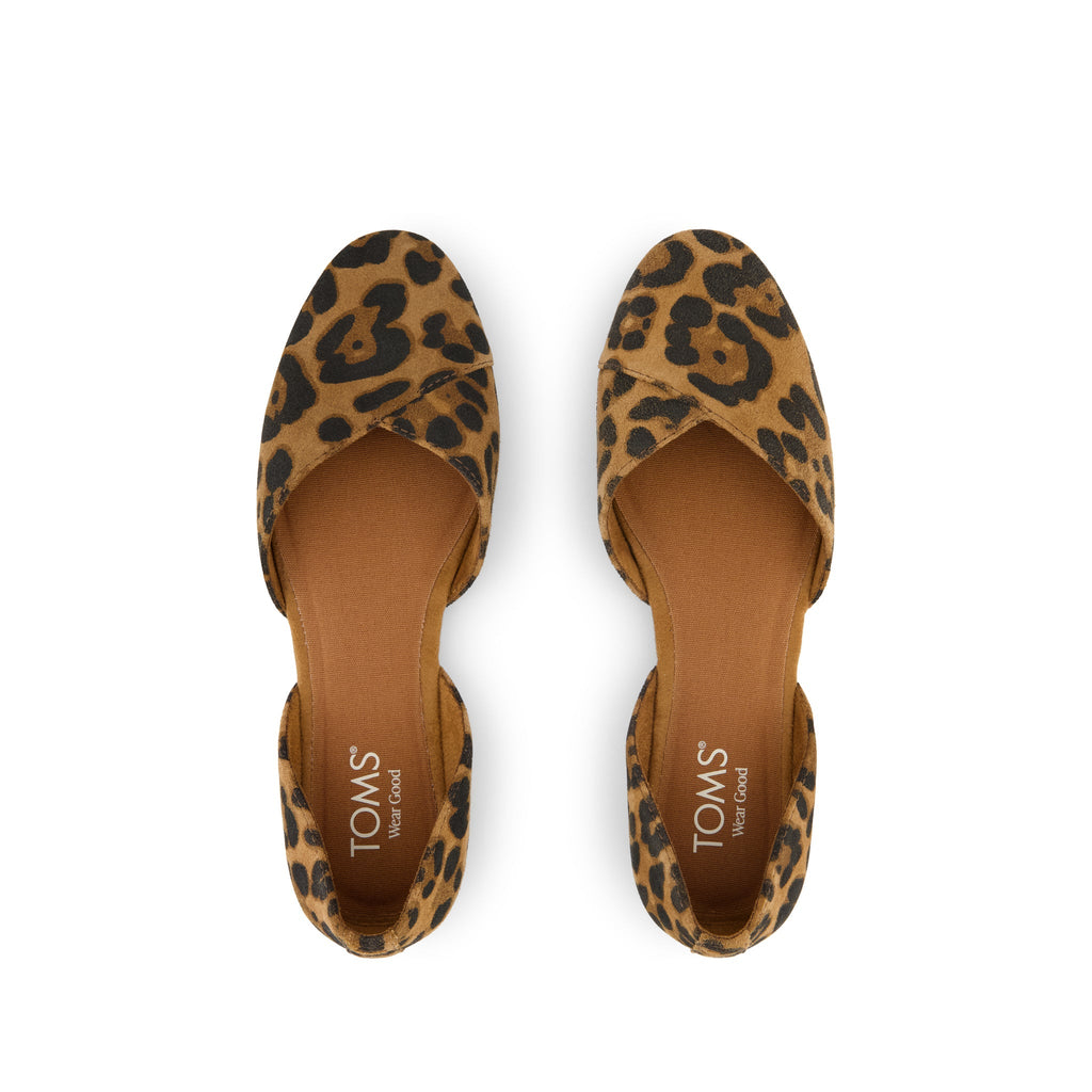 Gemma D'Orsay Flat - Brown Sugar Leopard Suede Top View