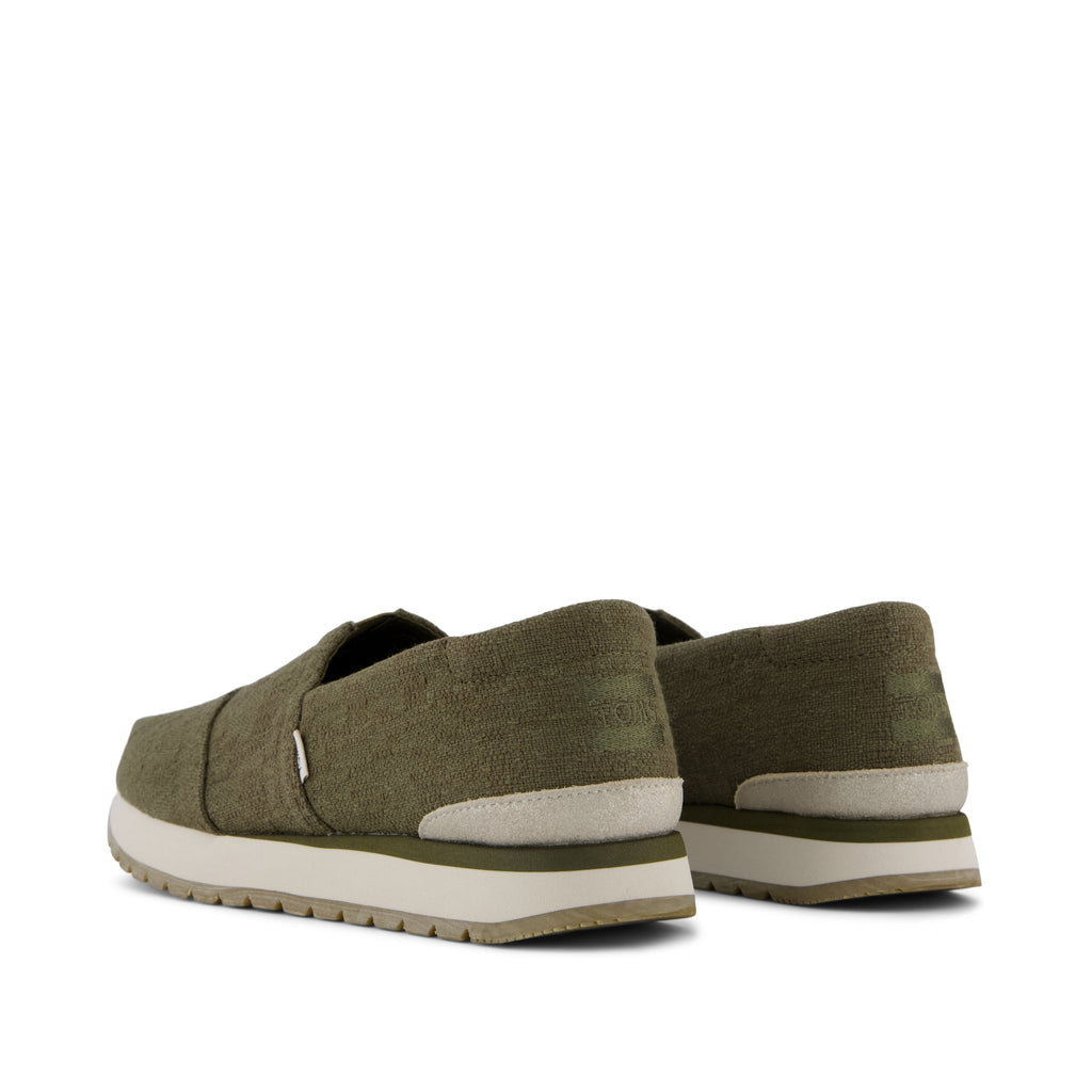 Resident Plus - Military Olive Two Tone Slub Back View