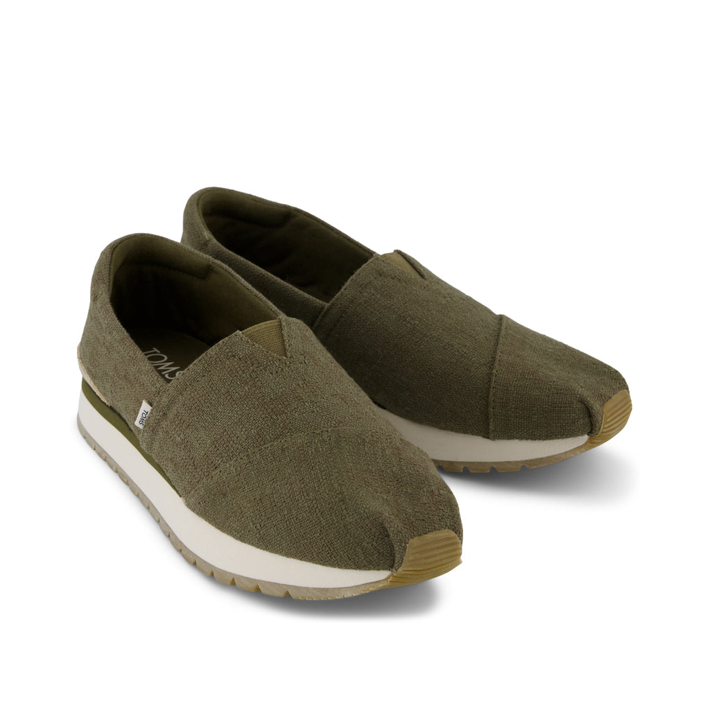 Resident Plus - Military Olive Two Tone Slub Front View
