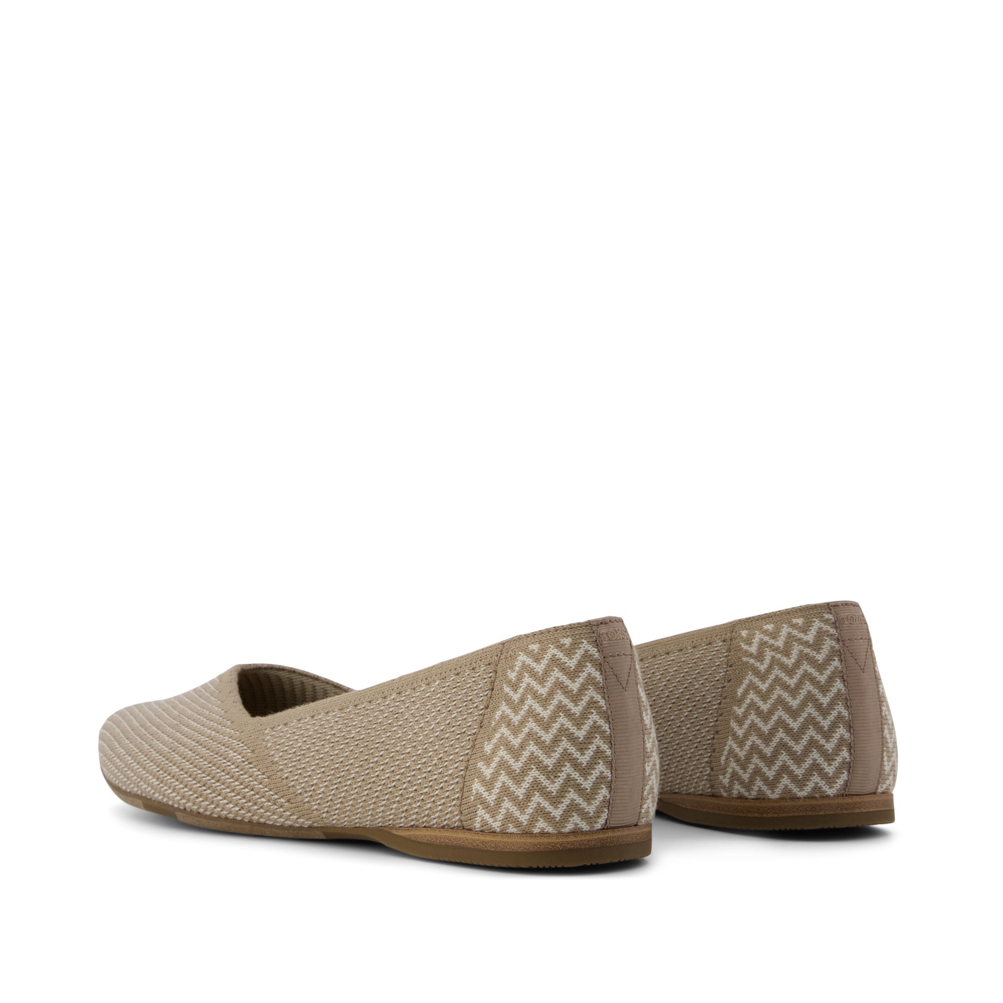 Gemma Flat - Dune Brown Engineered Knit Back View
