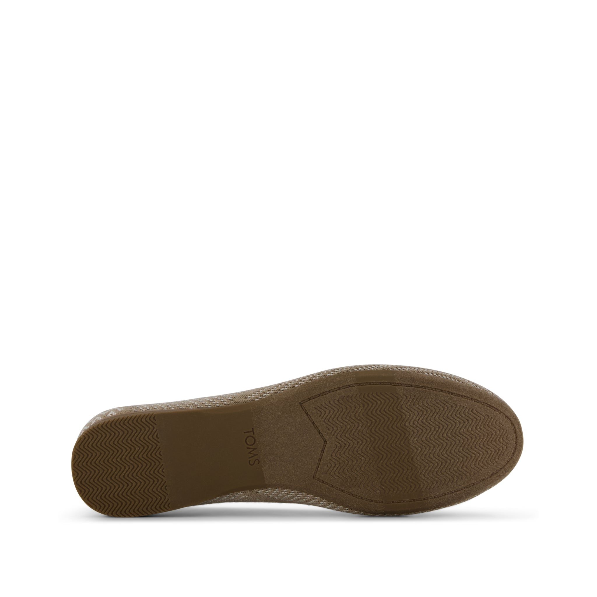 Gemma Flat - Dune Brown Engineered Knit Bottom Sole View