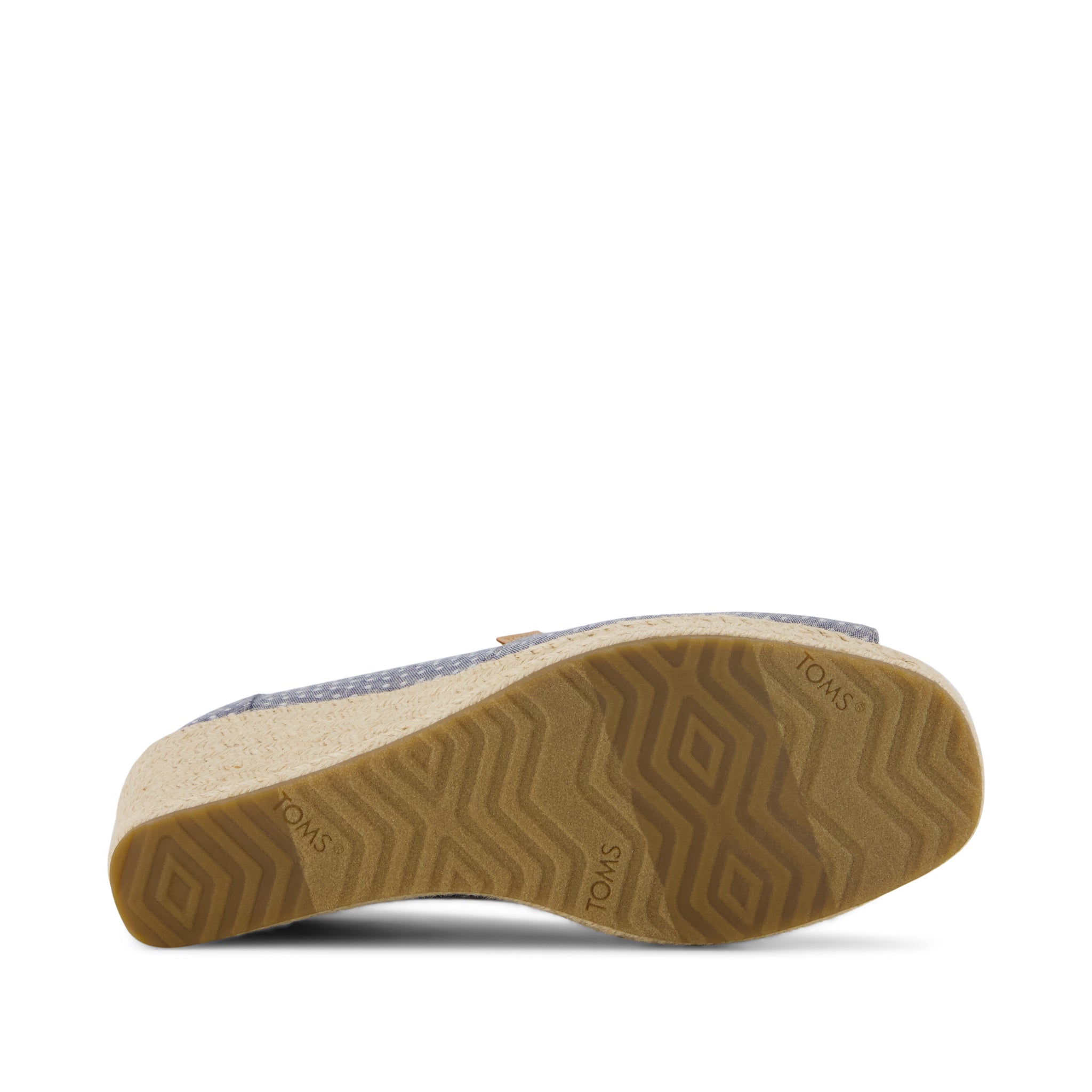Essential Wedge - Niagara Mist Chambray Dot Bottom Sole View