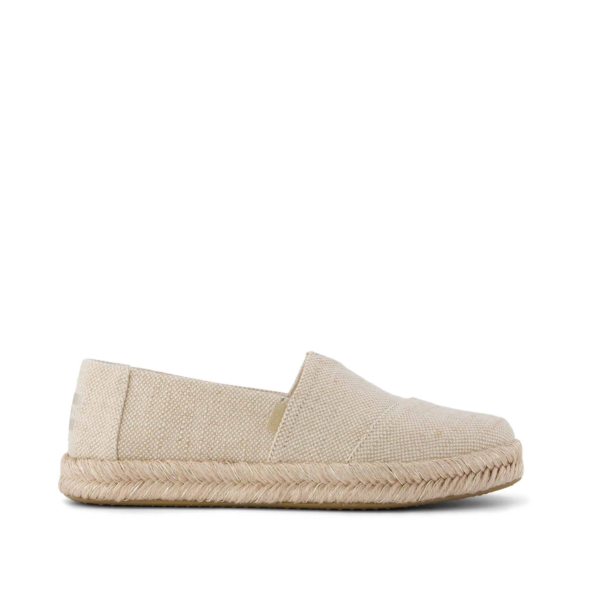 Alpargata Rope 2.0 Espadrille - Beige Glimmer Slub Canvas Side View
