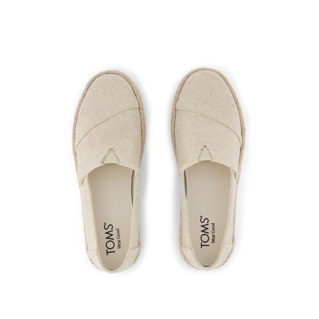 Alpargata Rope 2.0 Espadrille - Beige Glimmer Slub Canvas Top View