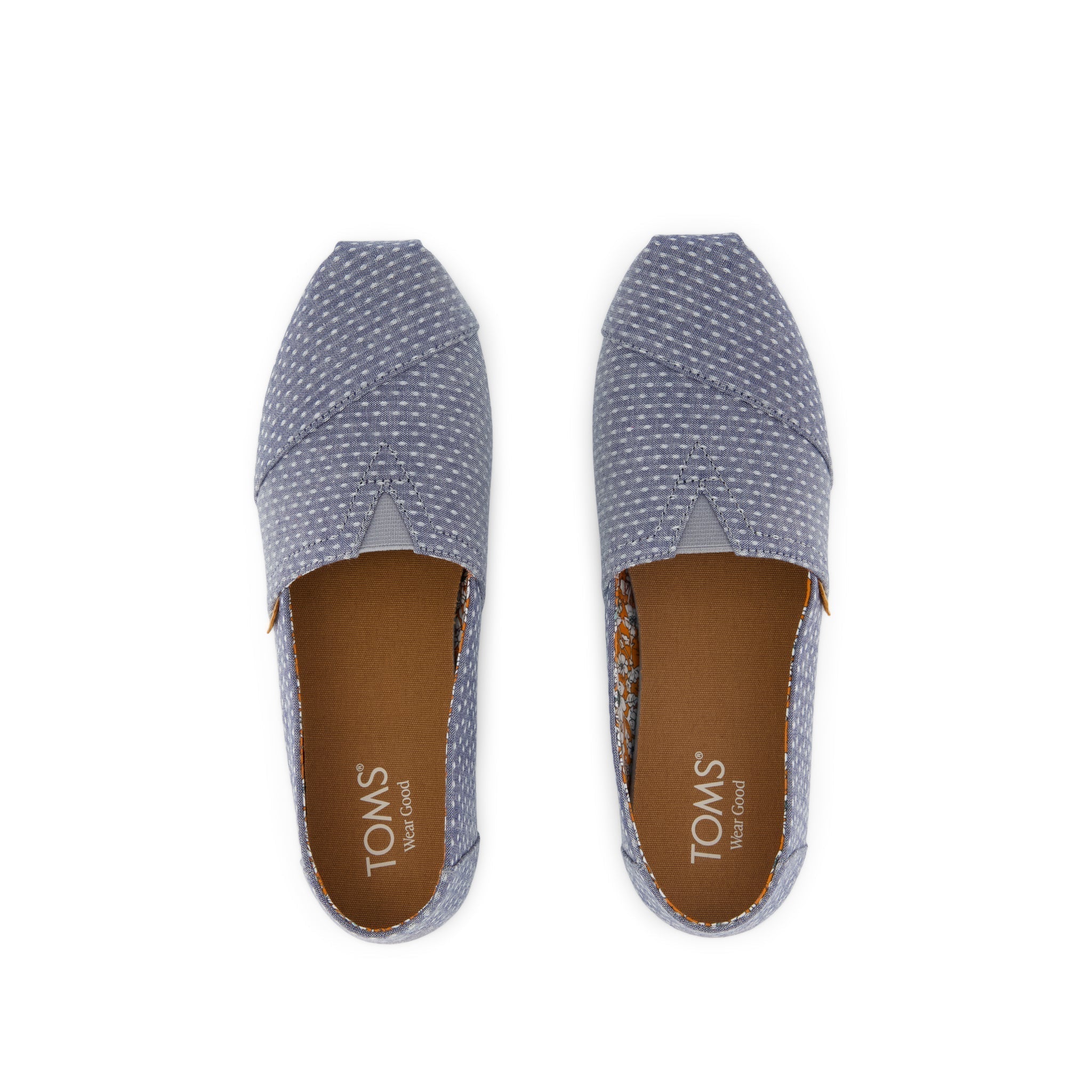 Alpargata Classic - Niagara Mist Chambray Dot Top View