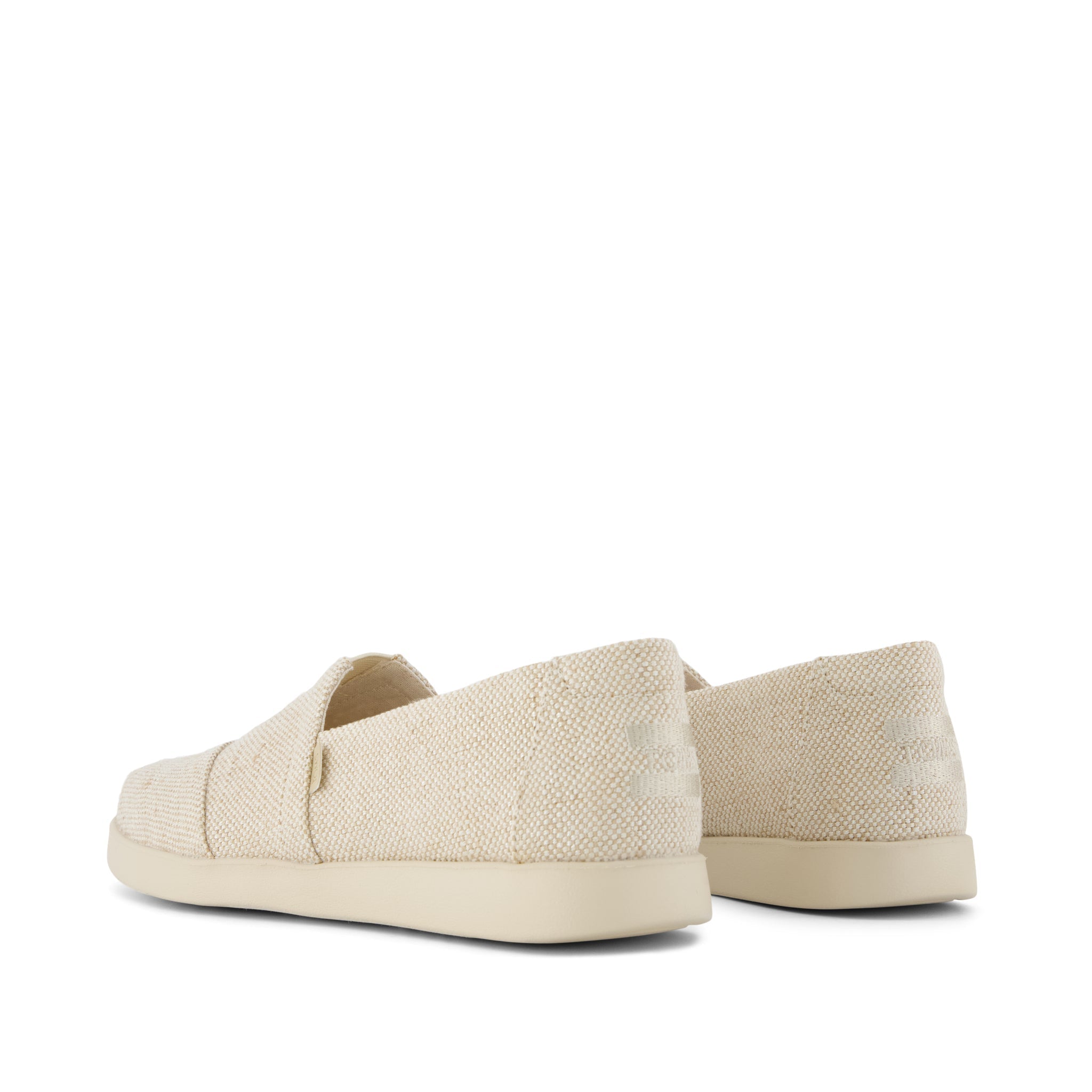 Alpargata Plus  - Beige Glimmer Slub Canvas Back View