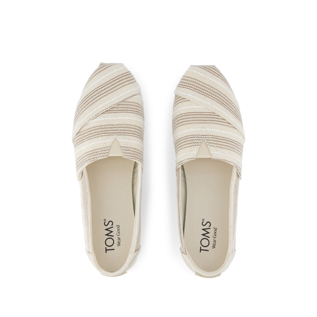 Alpargata Classic - Natural Metallic Stripe Top View