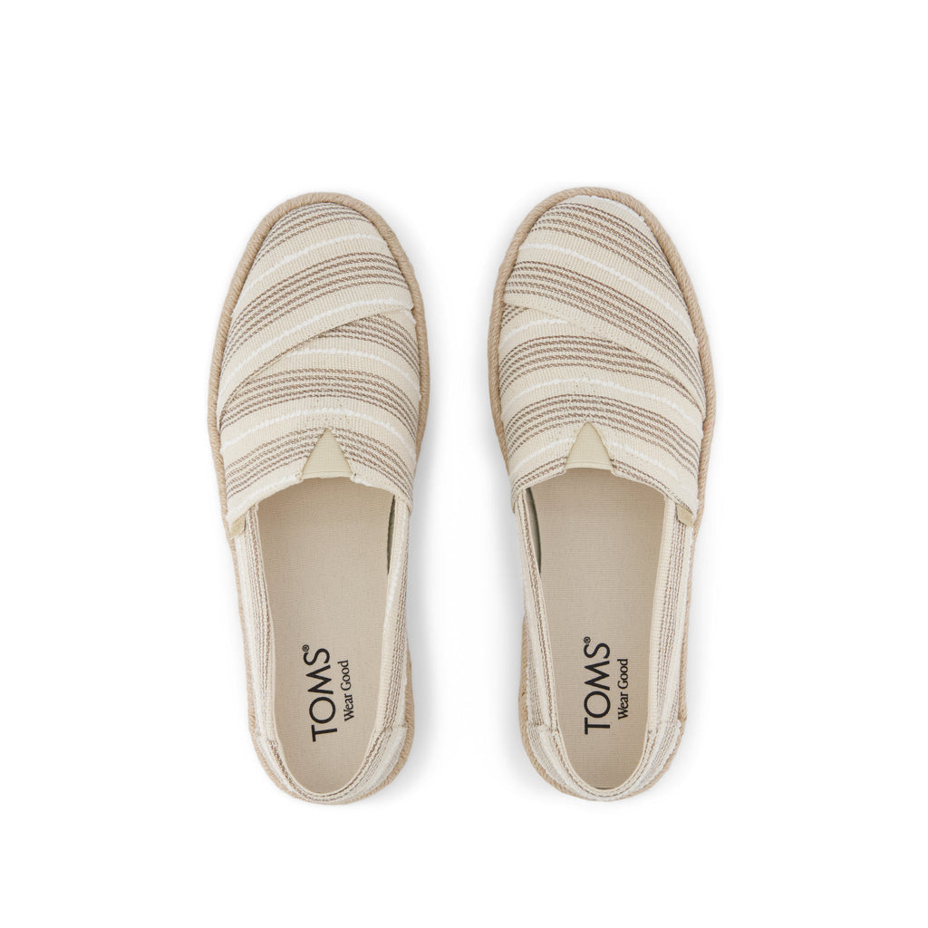 Alpargata Rope 2.0 Espadrille - Natural Metallic Stripe Top View