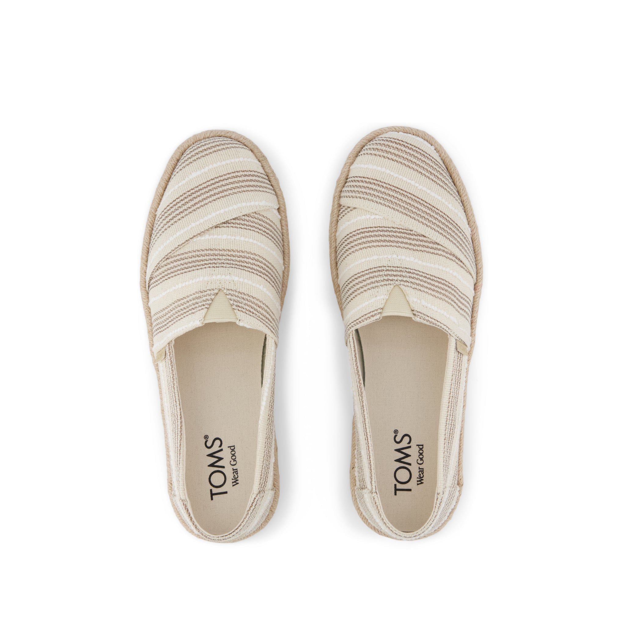 Alpargata Rope 2.0 Espadrille - Natural Metallic Stripe Top View