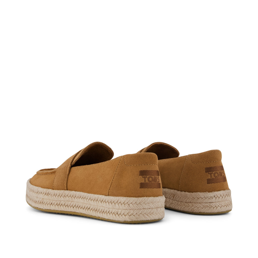 Blakely Loafer Espadrille - Brown Sugar Suede Back View