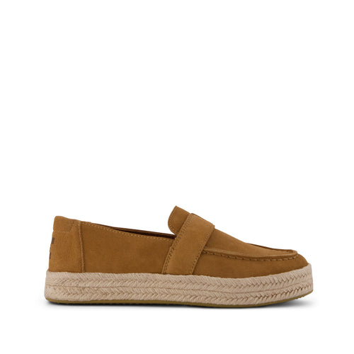 Blakely Loafer Espadrille - Brown Sugar Suede Side View