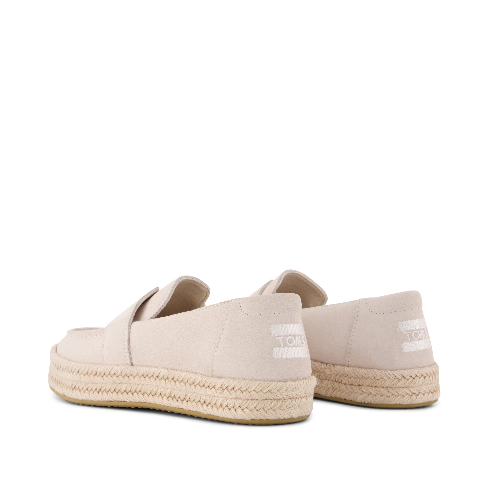 Blakely Loafer Espadrille - Taupe Suede Back View