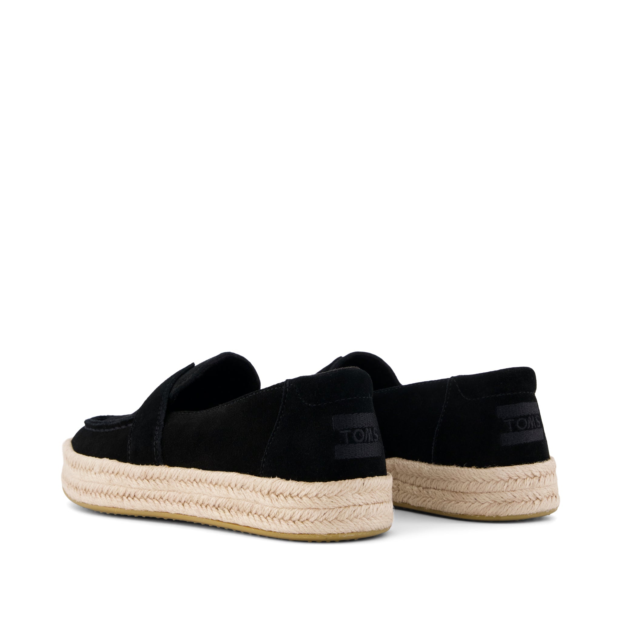 Blakely Loafer Espadrille - Black Suede Back View