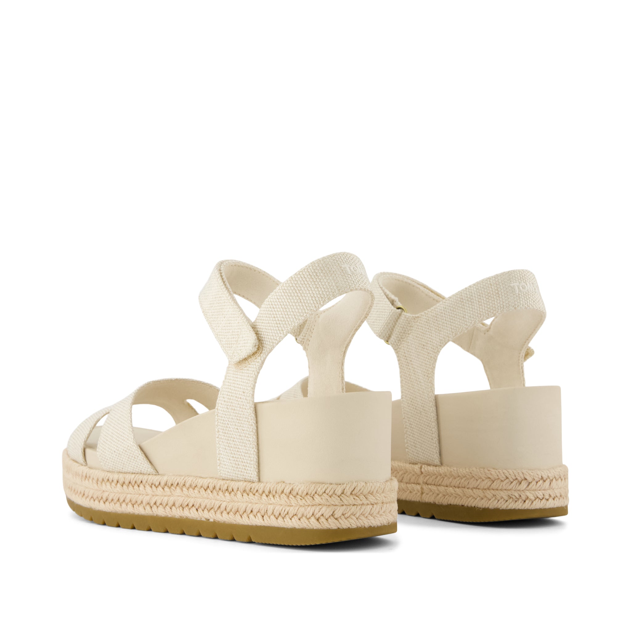 Alana Wedge Sandal - Natural Yarn Dye Back View