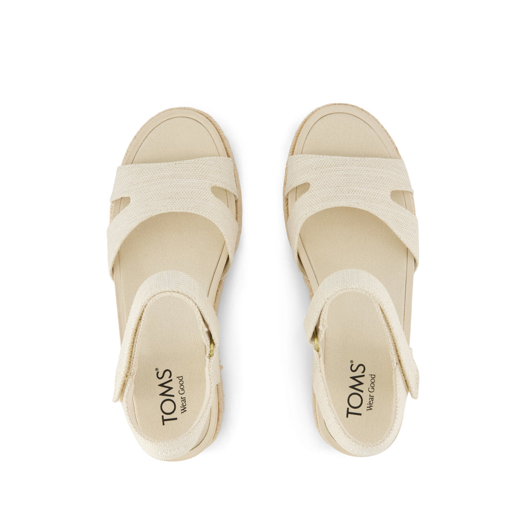 Alana Wedge Sandal - Natural Yarn Dye Top View