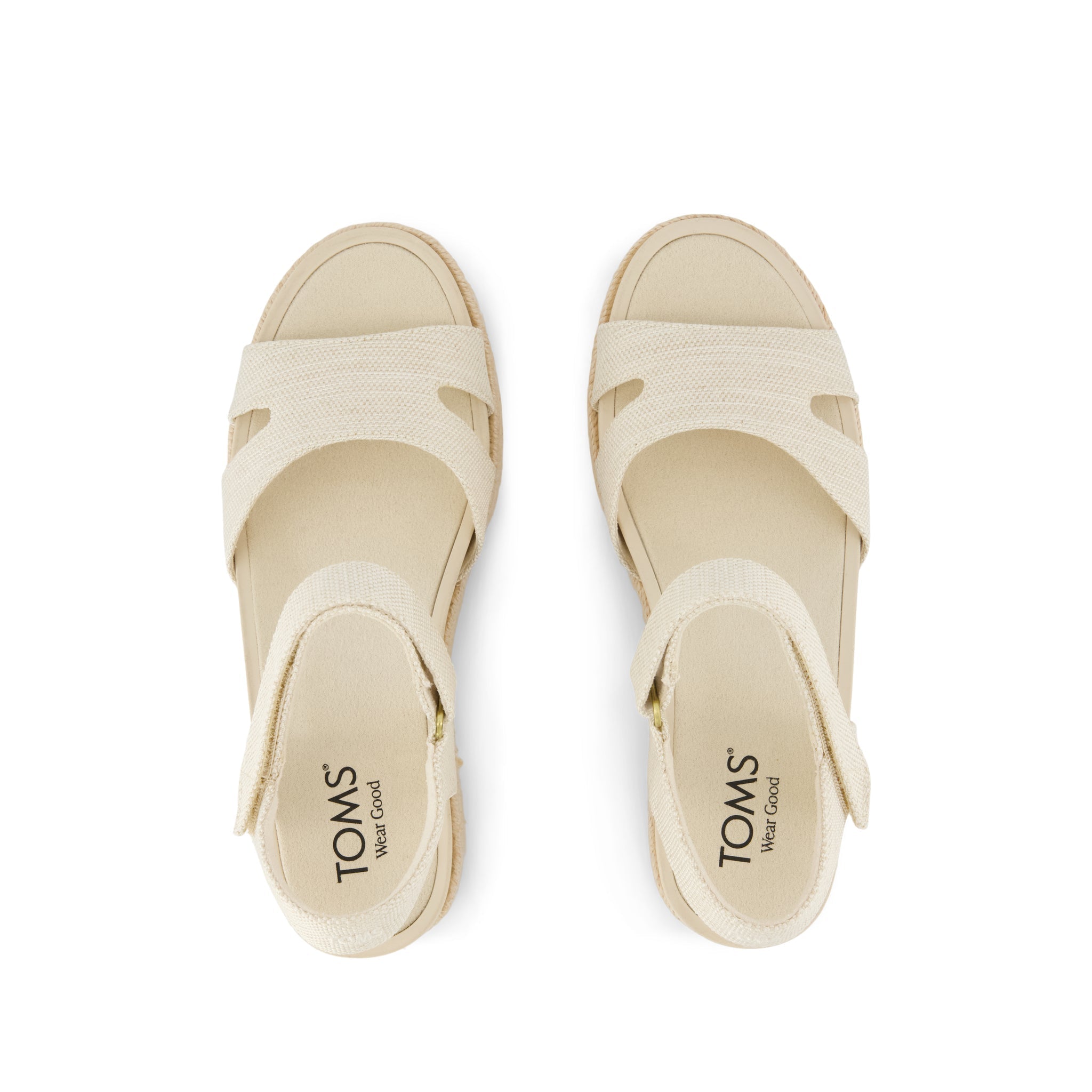 Alana Wedge Sandal - Natural Yarn Dye Top View