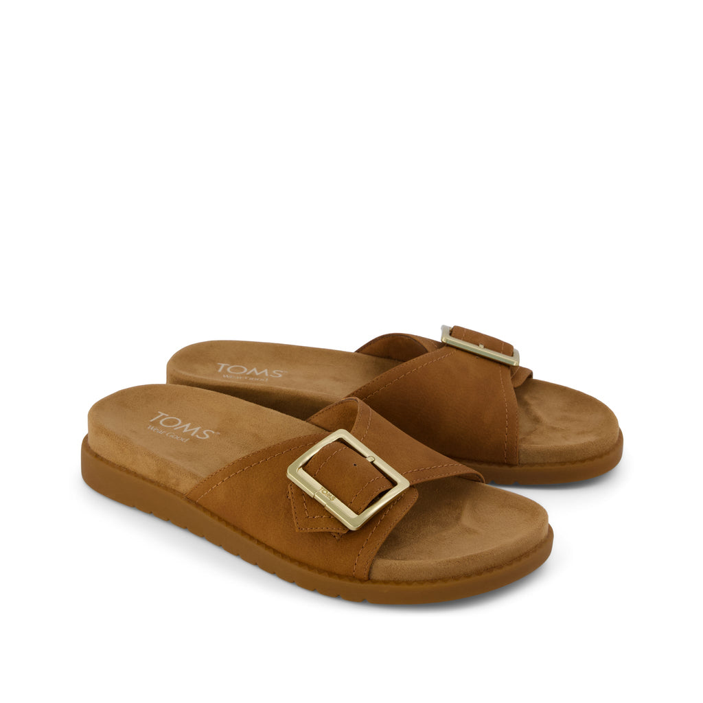 Marin Slide Sandal - Brown Sugar Nubuck Front View
