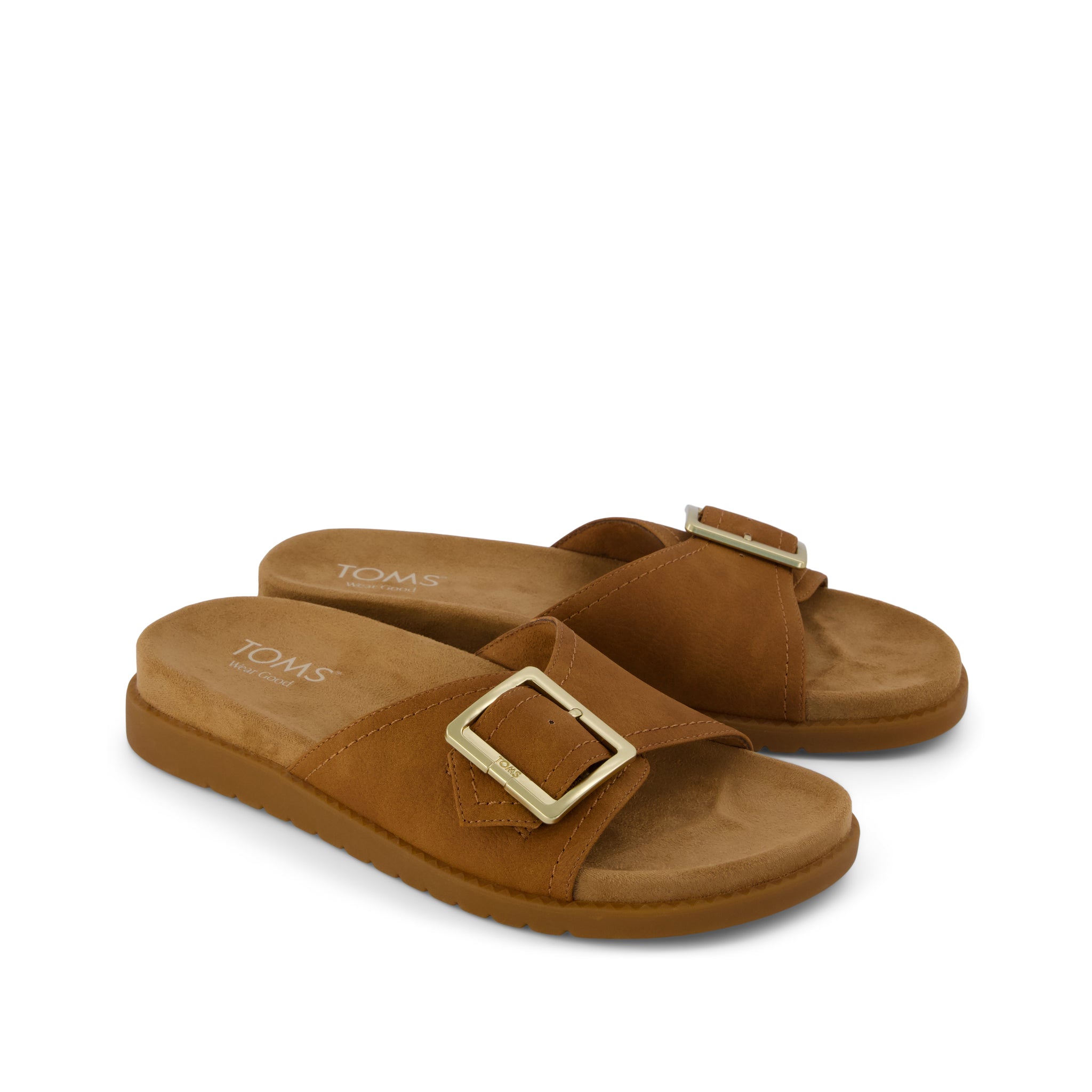 Marin Slide Sandal - Brown Sugar Nubuck Front View
