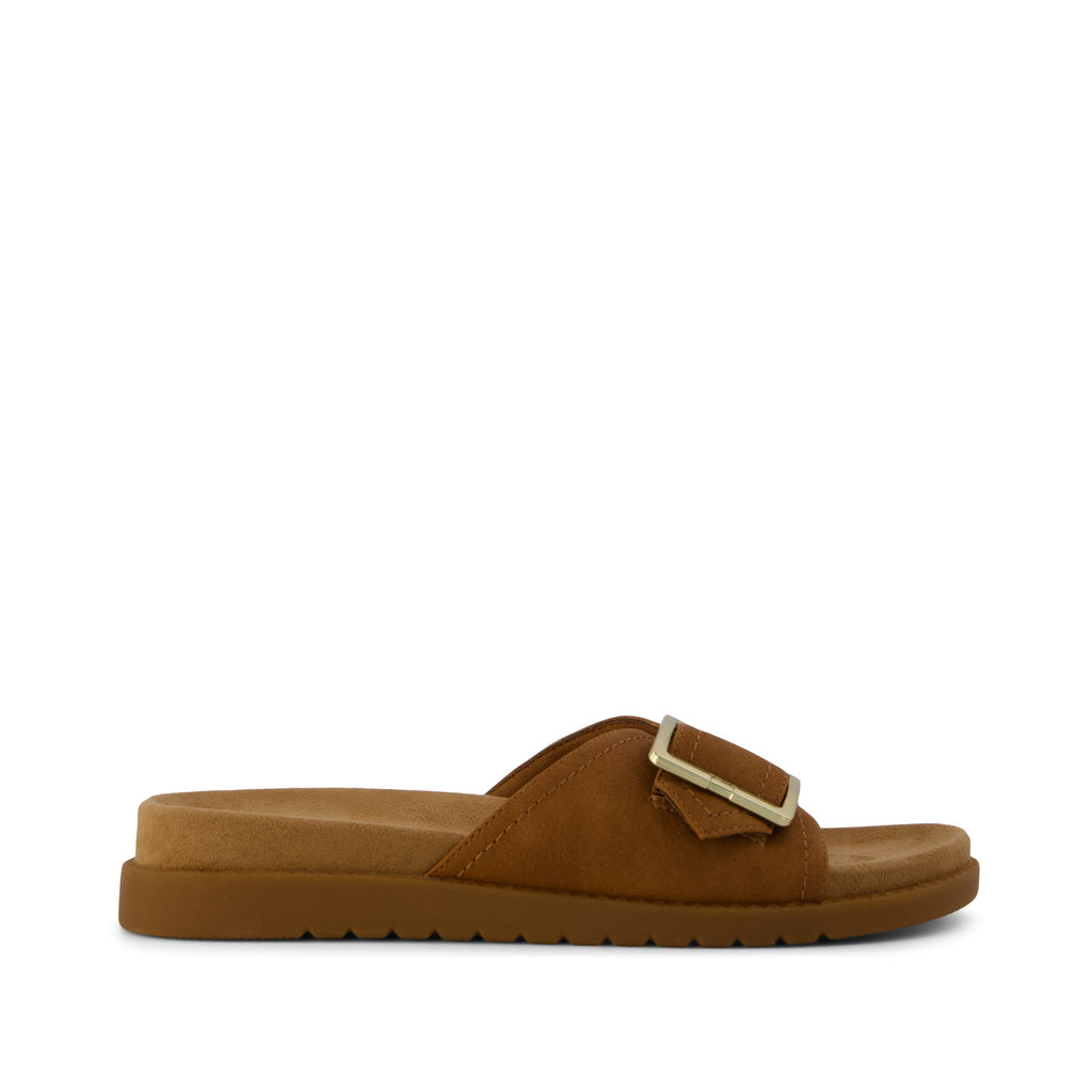 Marin Slide Sandal - Brown Sugar Nubuck Side View