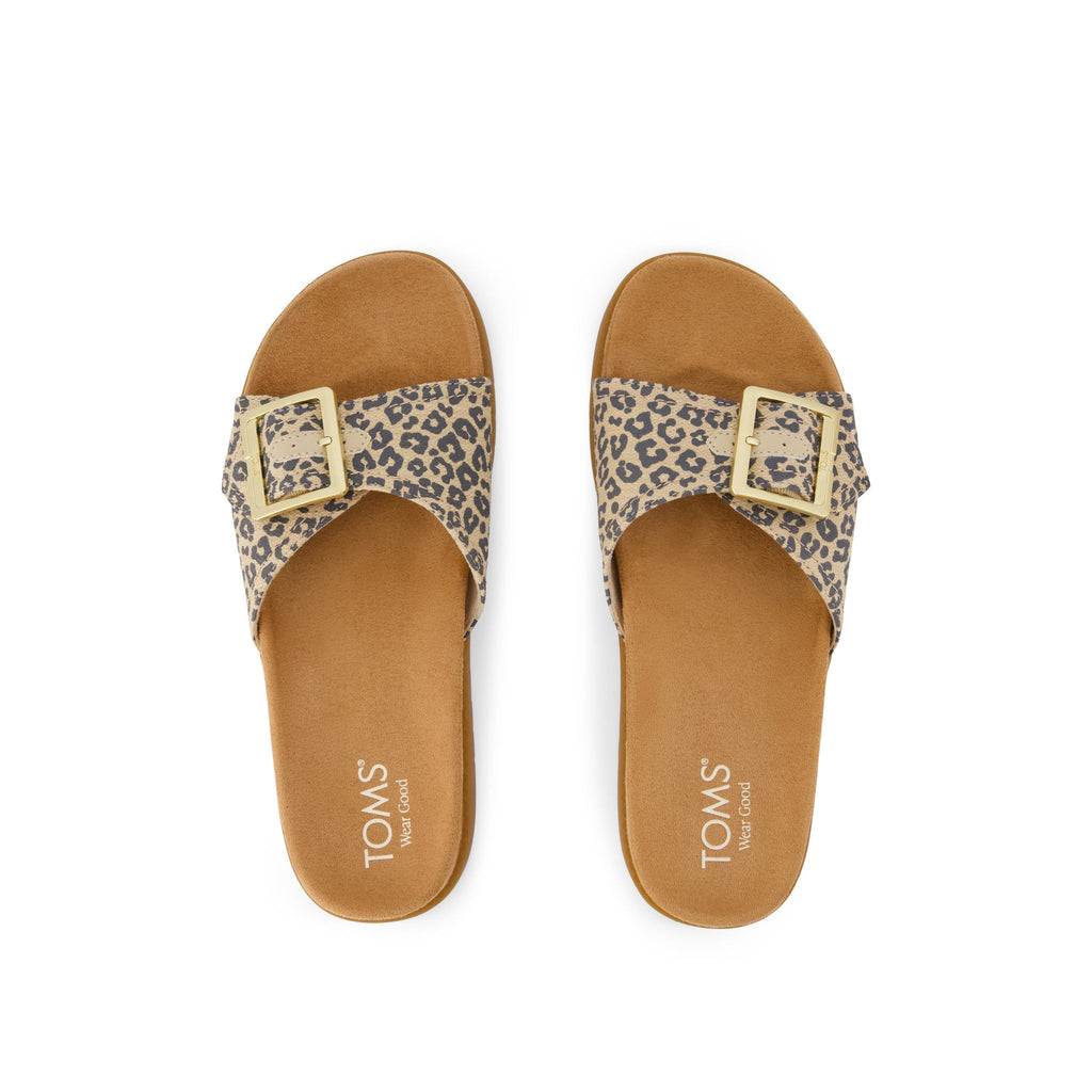 Marin Slide Sandal - Leopard Print Top View