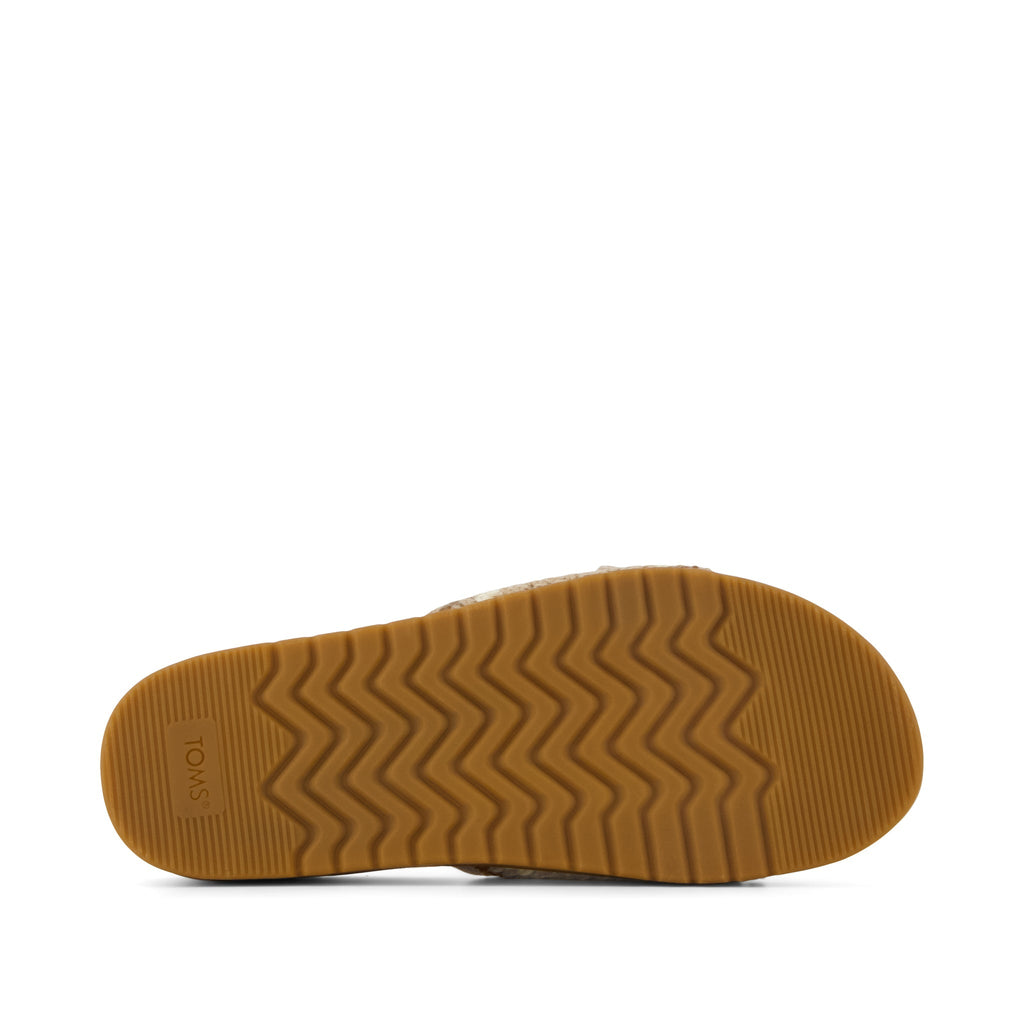 Marin Slide Sandal - Almond Crochet Bottom Sole View