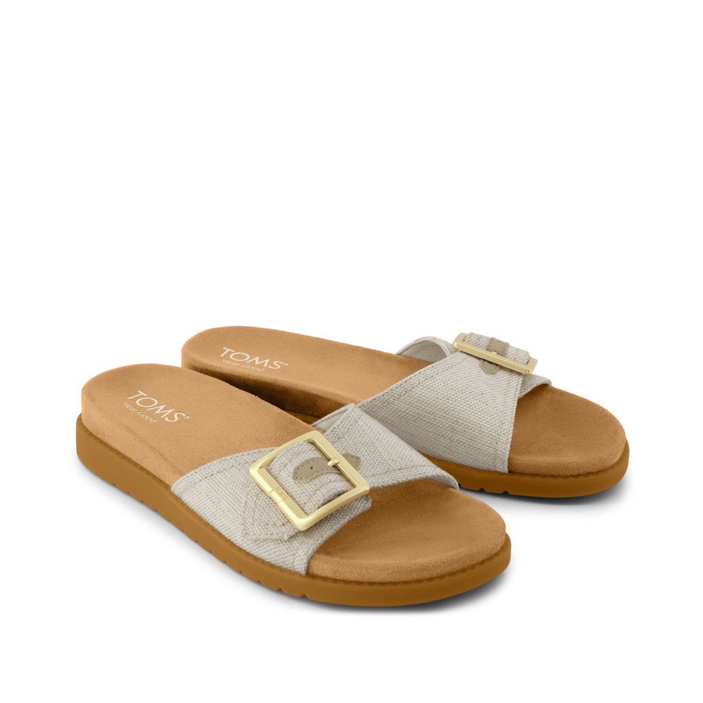 Marin Slide Sandal - Natural  Front View