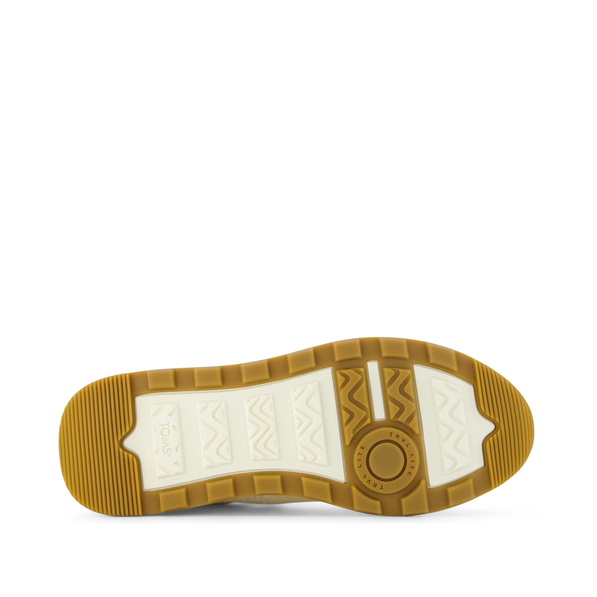 TRVL LITE Cabrillo Sneaker - Water Repellent Beige Canvas Mesh Bottom Sole View