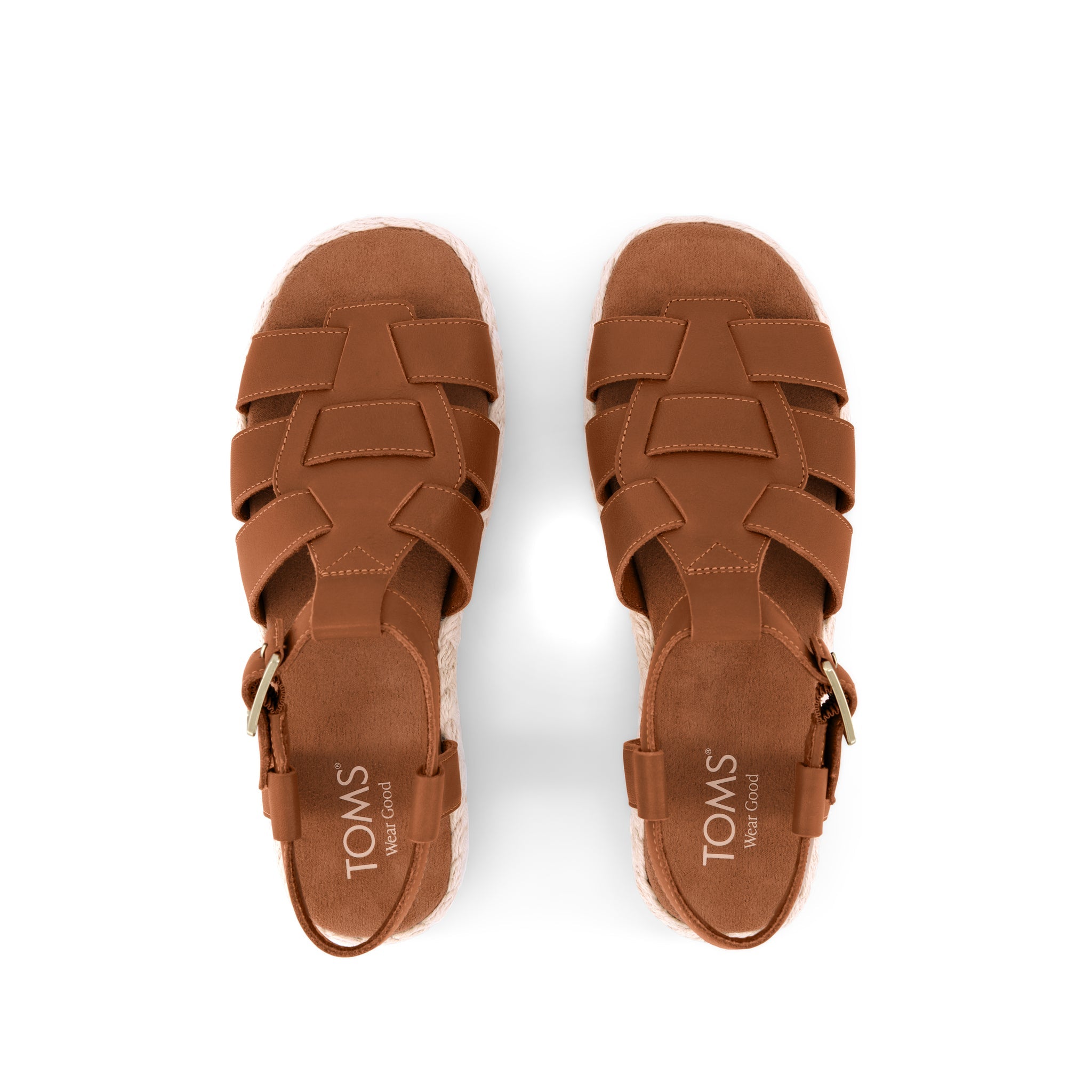 Jac Fisherman Sandal - Brown Sugar Leather  Top View
