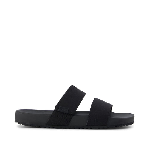Nico Sandal - Black Canvas Side View