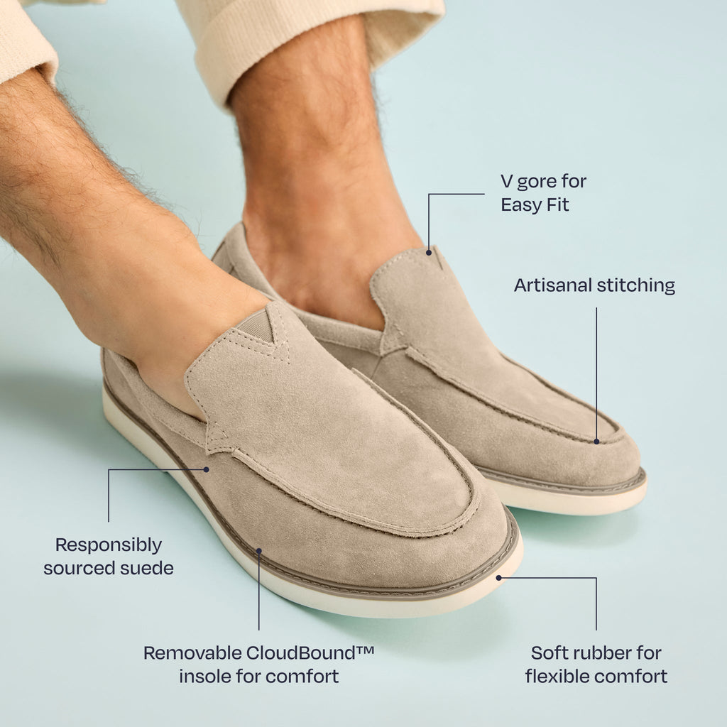 Marcos Loafer - Grijsbruin Gewassen Suede