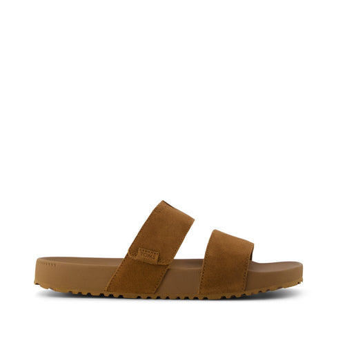 Nico Sandal - Walnut Brown Suede Side View