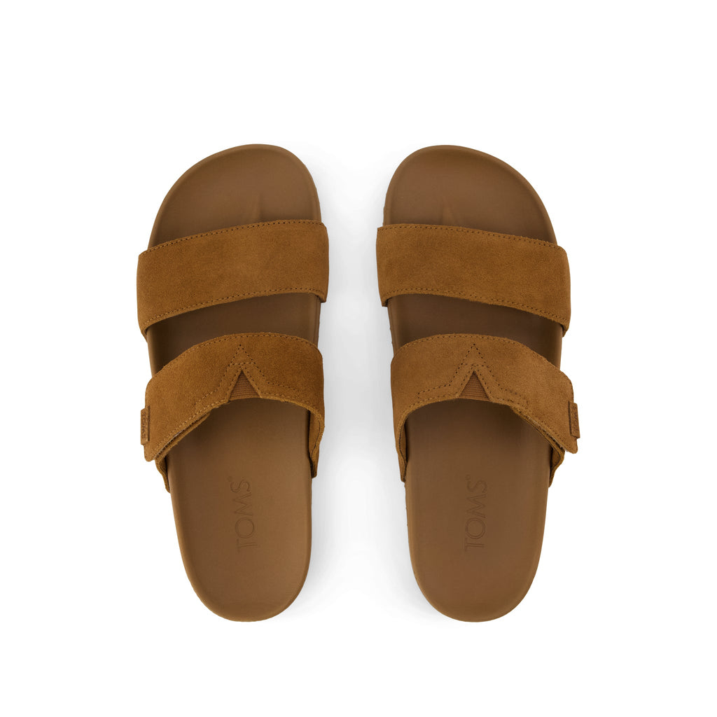 Nico Sandal - Walnut Brown Suede Top View