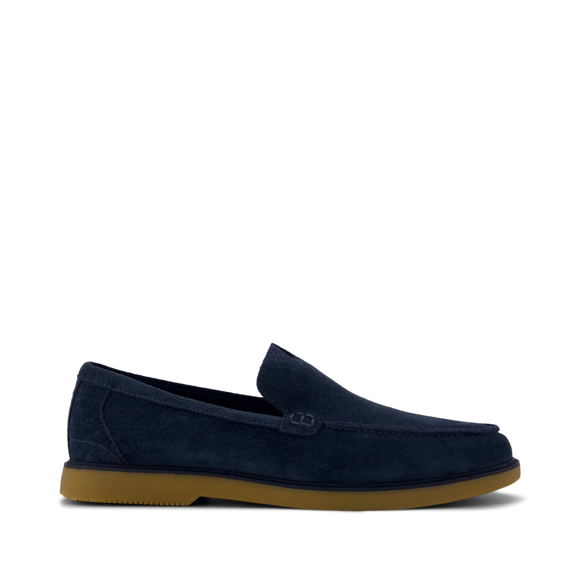 Marcos Loafer - Navy Suede Side View