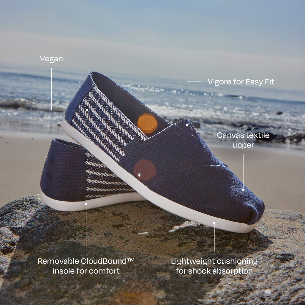 Alpargata  - Navy Blue Nautical Stripe