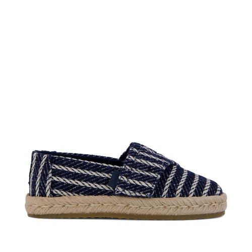 Alpargata Rope 2.0 Toddler Espadrille - Navy Stripes Side View