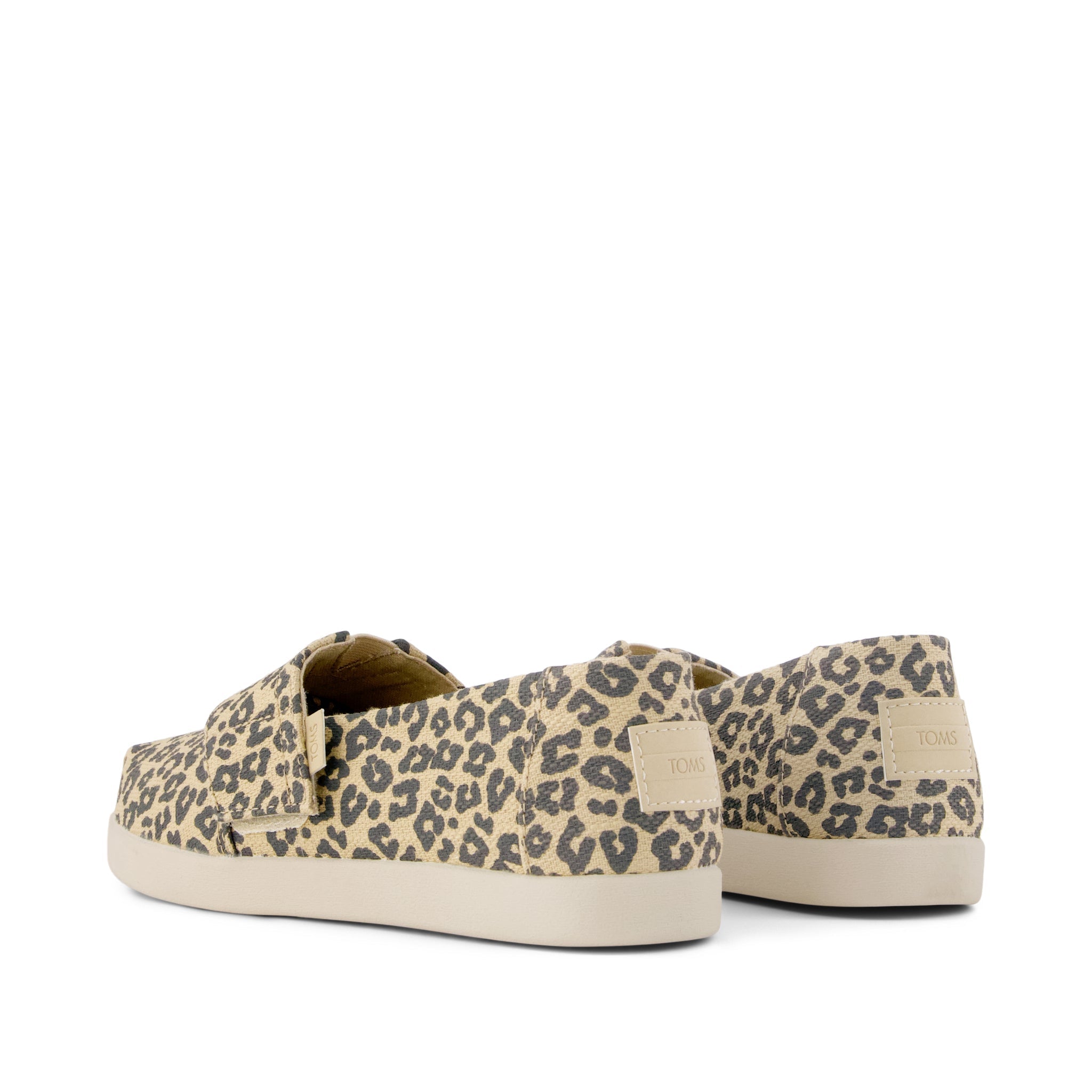 Alpargata Classic Kids Shoe - Natural Leopard Print Back View