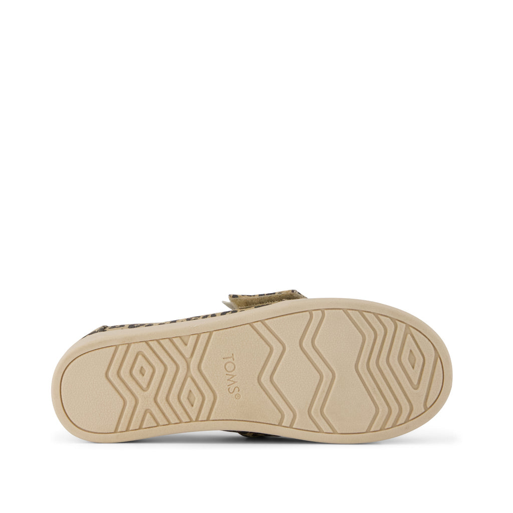 Alpargata Classic Kids Shoe - Natural Leopard Print Bottom Sole View