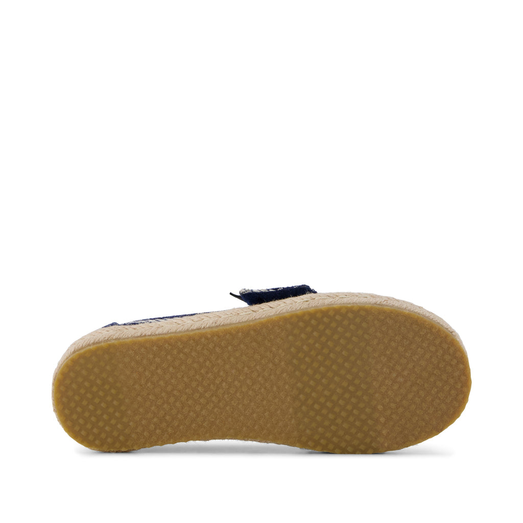 Alpargata Rope 2.0 Kids Espadrille - Navy Stripes Bottom Sole View