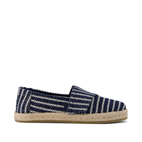 Alpargata Rope 2.0 Kids Espadrille - Navy Stripes Side View