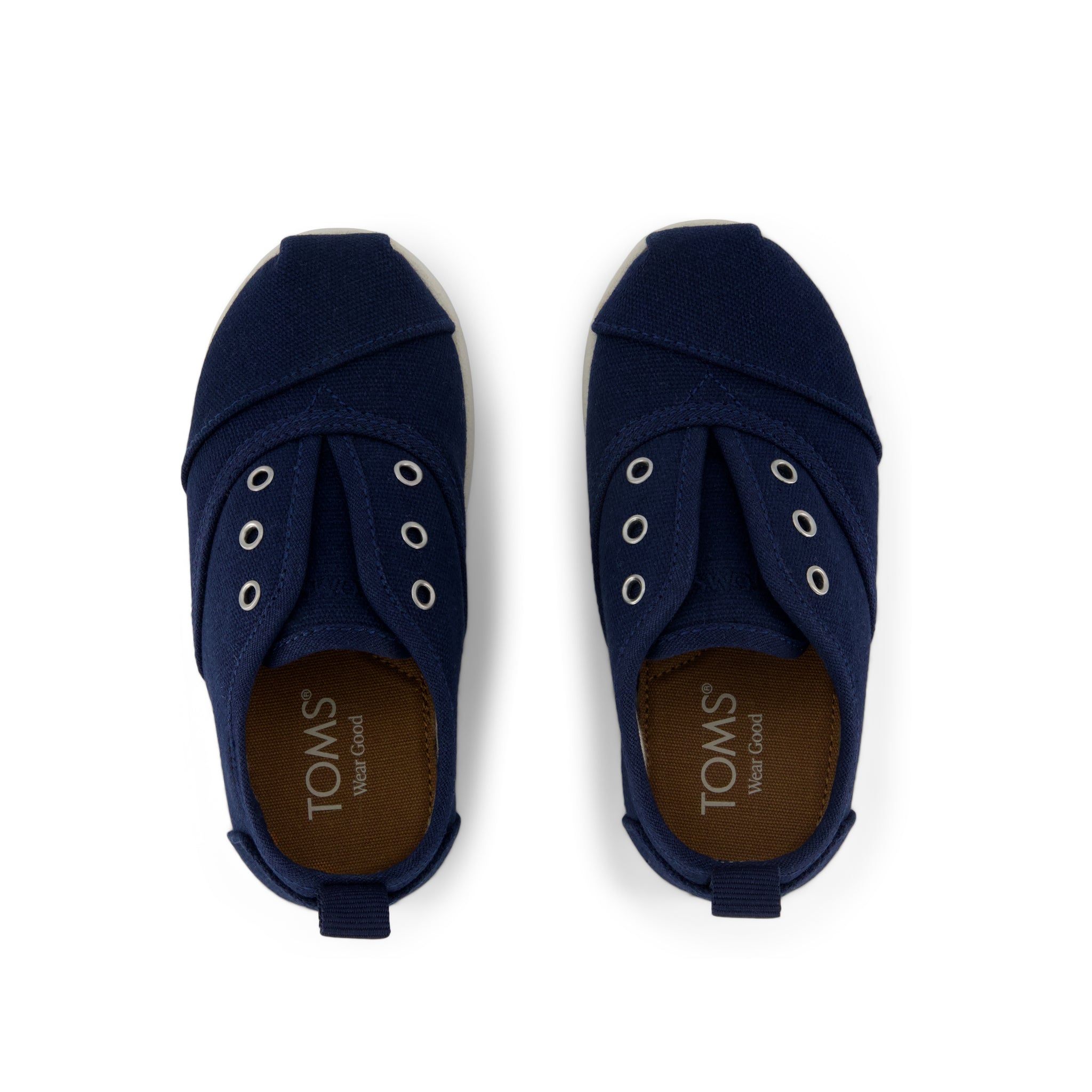 Cordones Plus Toddler Sneaker - Navy Canvas  Top View