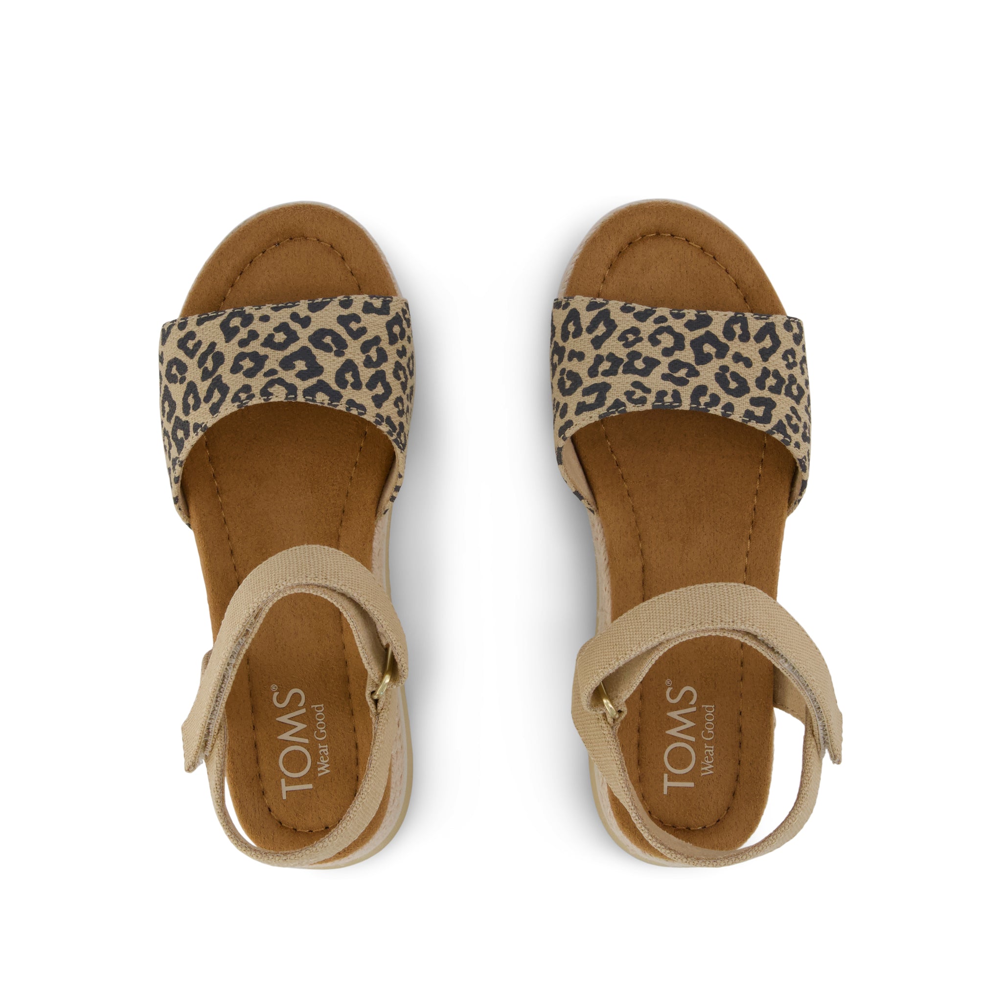 Diana Kids Sandal - Natural Leopard Print Top View
