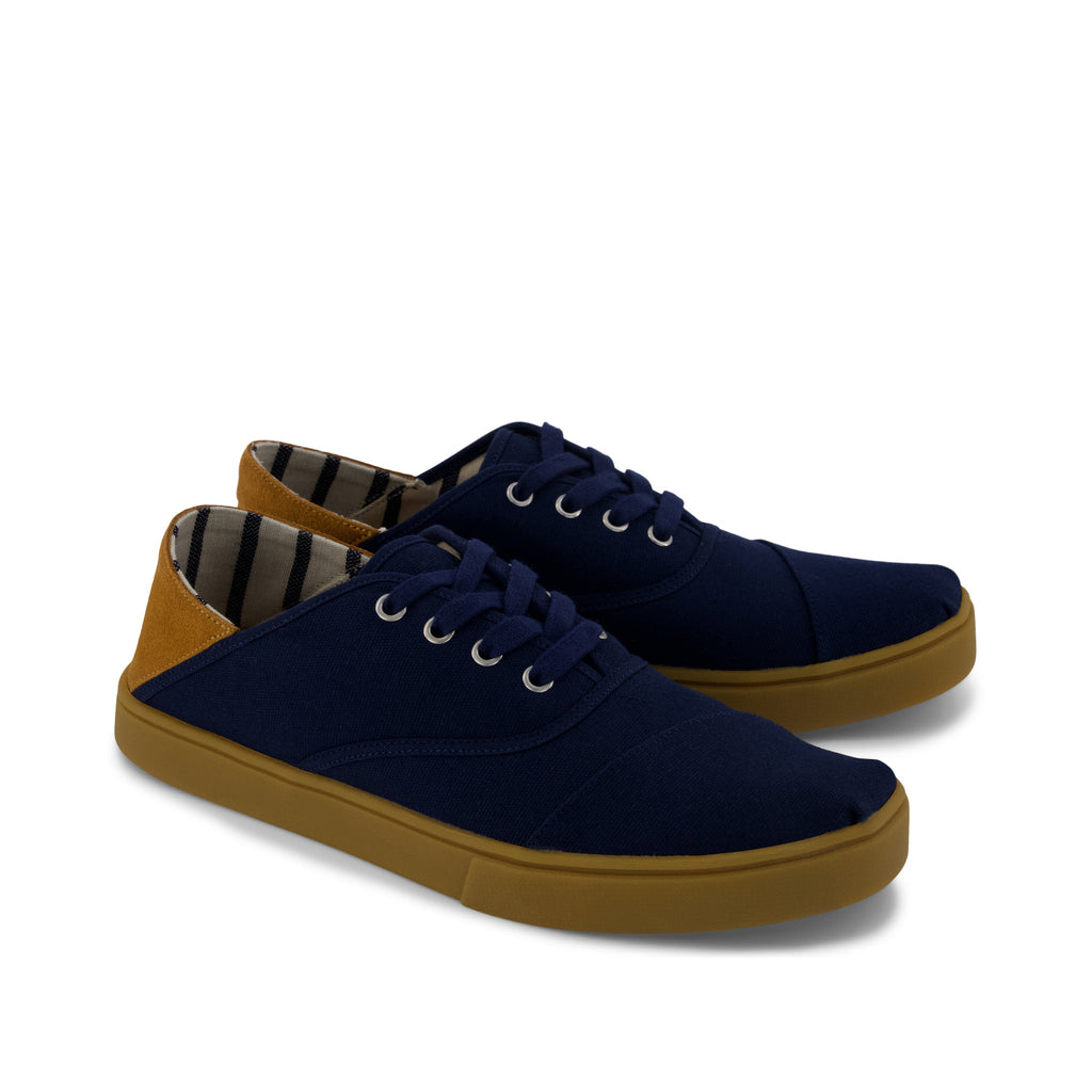 Cordones Plus Sneaker - Navy Canvas Front View
