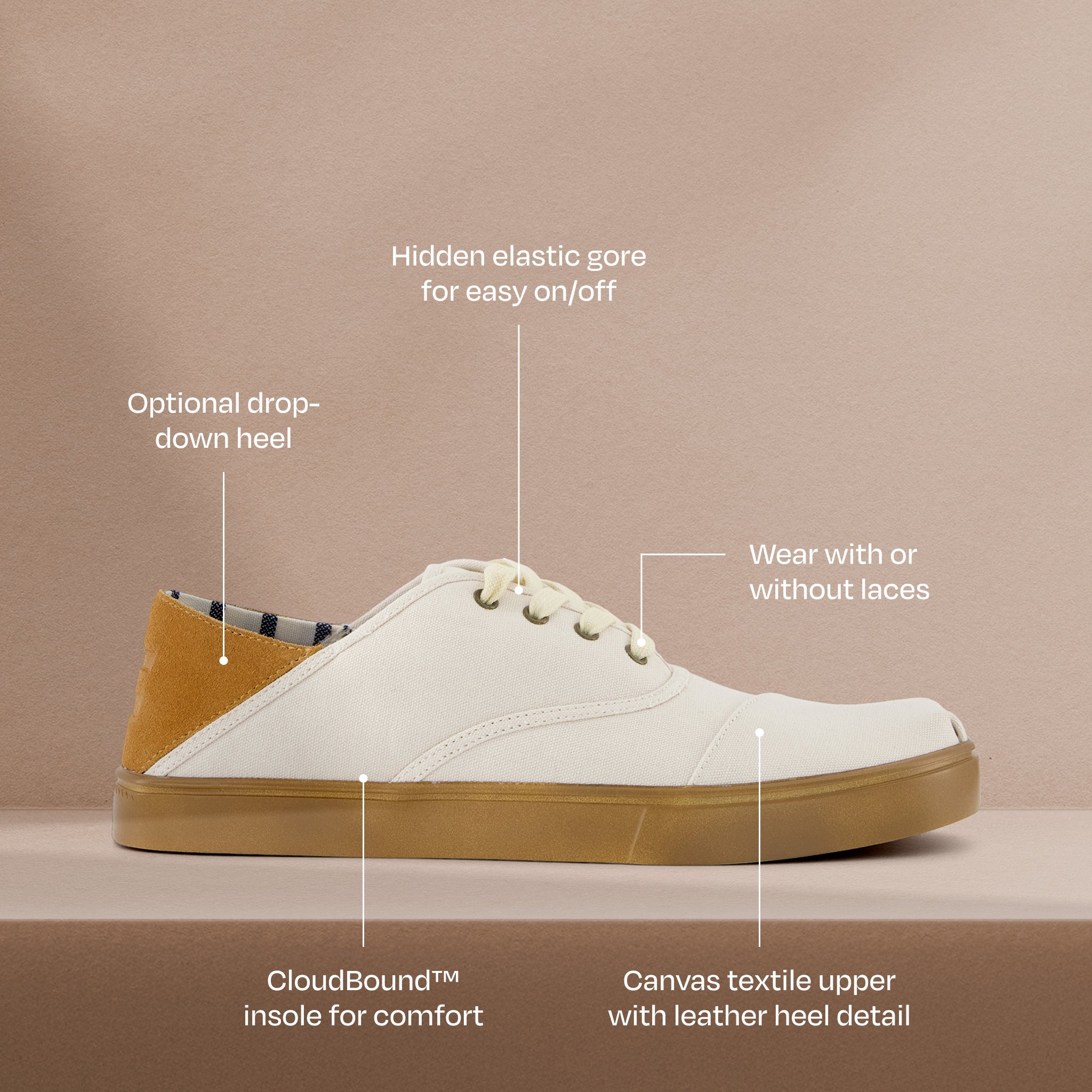 Cordones Plus Sneaker - Natural White Canvas