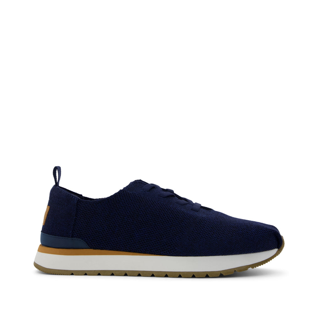 Resident Plus Lace-Up - Navy Knit Side View