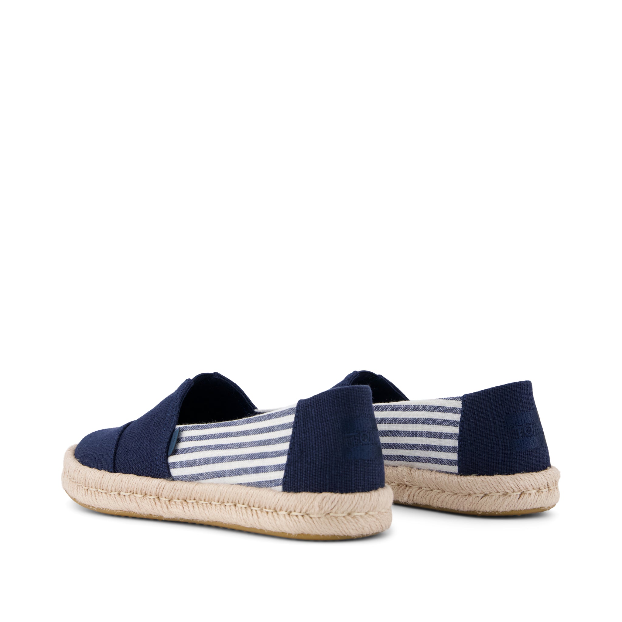 Alpargata Rope 2.0 Espadrille - Navy Blue Heritage Canvas Woven Stripe Back View
