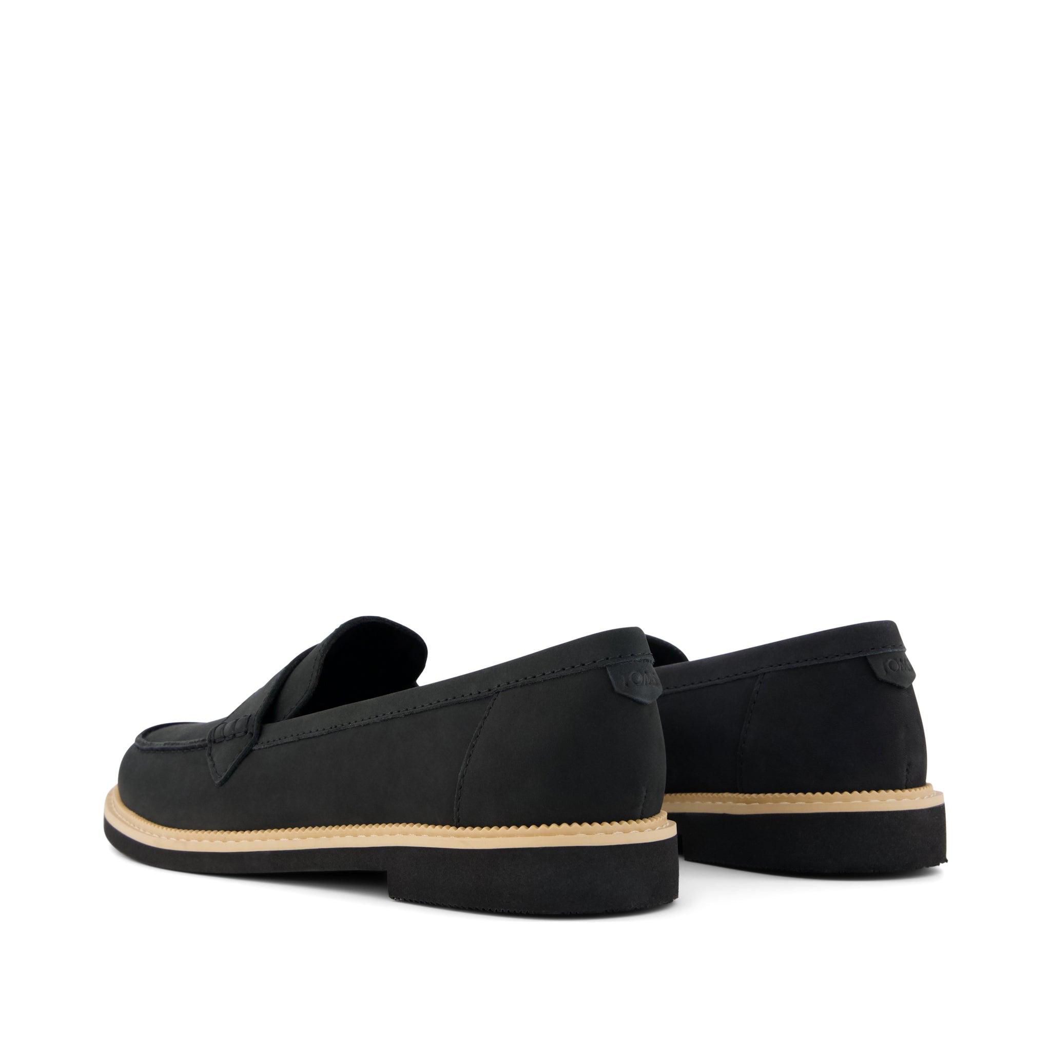Marie Loafer - Black Leather Back View