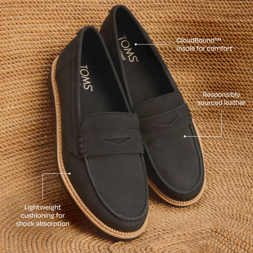 Marie Loafer - Schwarzes Leder