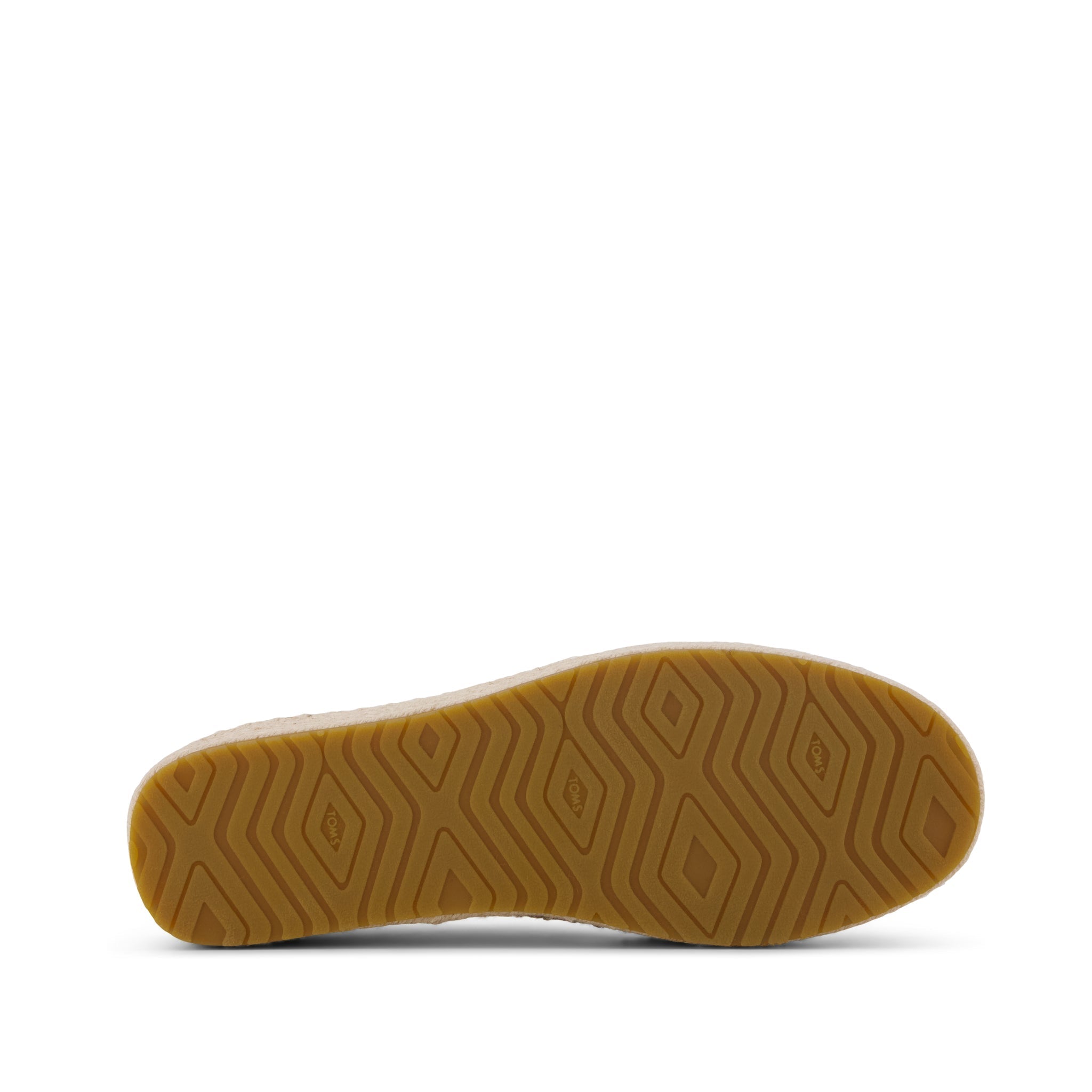 Valencia Lace-Up Platform Espadrille - White Canvas Bottom Sole View